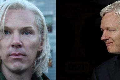 Benedict Cumberbatch (l) as Julian Assange in The Fifth Estate