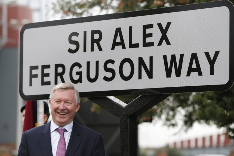 Former Manchester Utd boss Sir Alex Ferguson unveils road named in his honour near Old Trafford PIC: Reuters