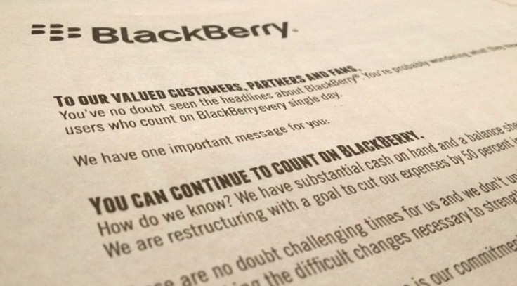 BlackBerry Open Letter to Customers