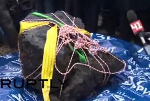 Huge lump of Chelyabinsk meteorite found in Lake Chebarkul in Russia
