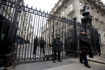 Downing Street main gates Downing Street main gates