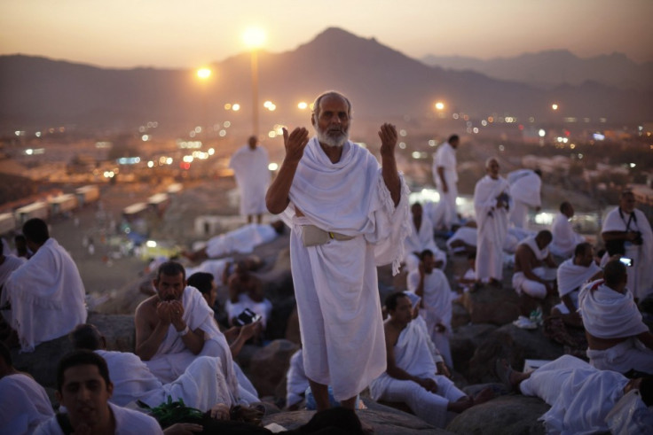 A Muslim pilgrim prays atop Mount Mercy on the plains of Arafat during the peak of the annual haj pilgrimage, near the holy city of Mecca. (Photo: REUTERS)