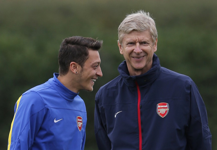 Mesut Ozil and Arsene Wenger