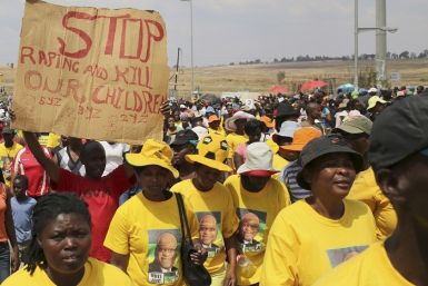 Protesters gather outside police station in Diepsloot
