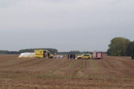 Crash scene in Marchovelette in South Belgium