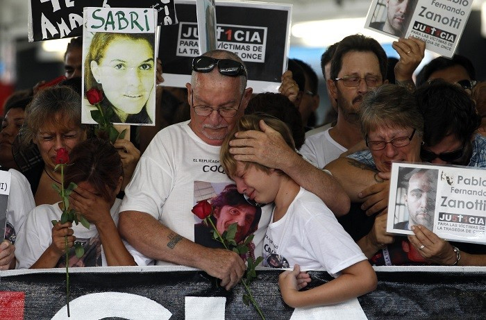 Once Station in Buenos Aires, the scene of several train accidents, in which over 50 people were killed.