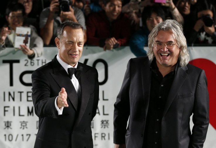 Tom Hanks with Paul Greengrass, director of Captain Phillips