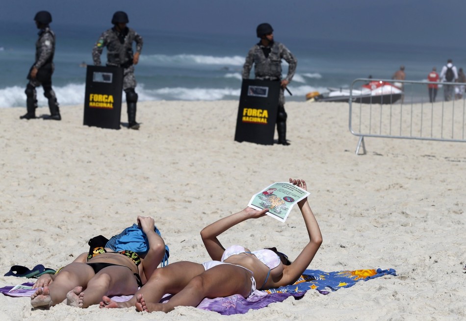 Rio de Janeiro beach protest