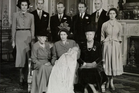 The Queen with infant Prince Charles during his Christening on 15th December 1948. (Photo: Clarence House)