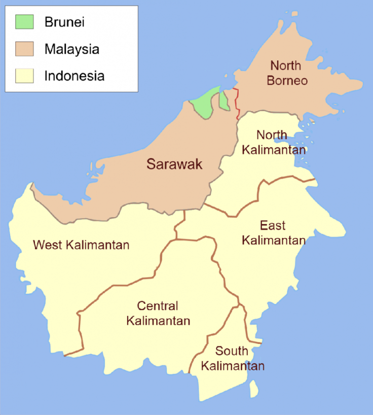 Administrative map of Borneo (Wikimedia/Ranking Update)