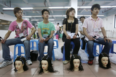Chinese hair and beauty students