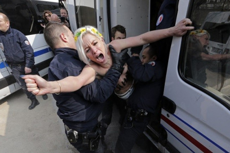 The group have staged topless protests around the world (Reuters)