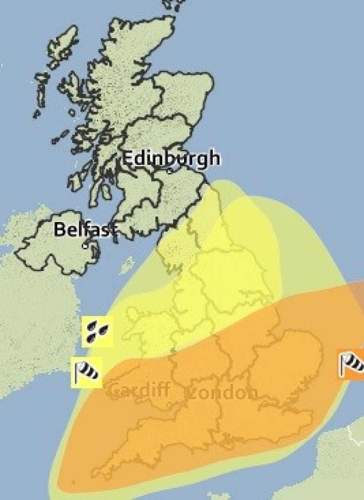 Amber weather warnings to all of southern England and Wales (Met police)