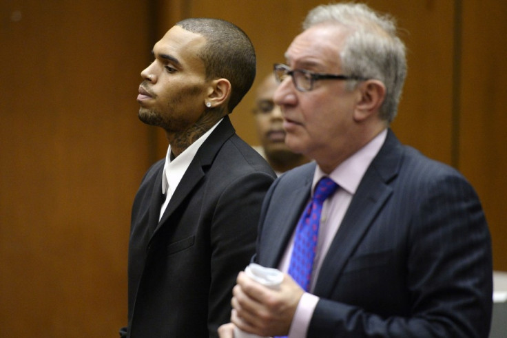Chris Brown at a probation hearing in August in LA.