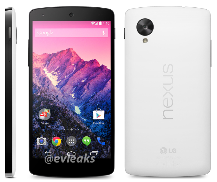 White Google Nexus 5 Release Date 1 November