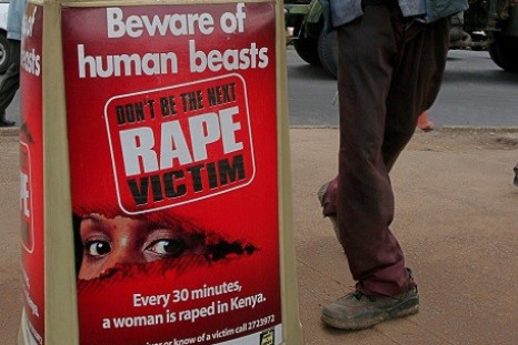 An anti-rape message is seen the Kenyan capital Nairobi (Reuters)