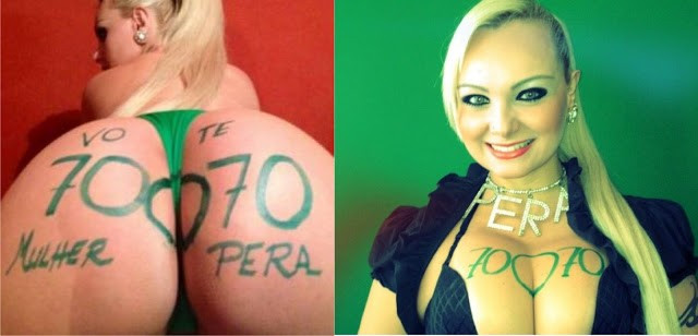 Suellem Rocha bared the flesh as well press it during previous elections in Brazil