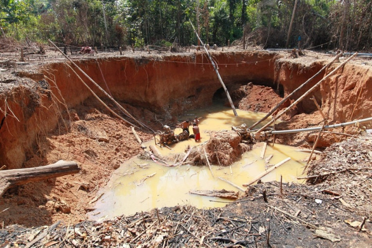 Illegal gold mine