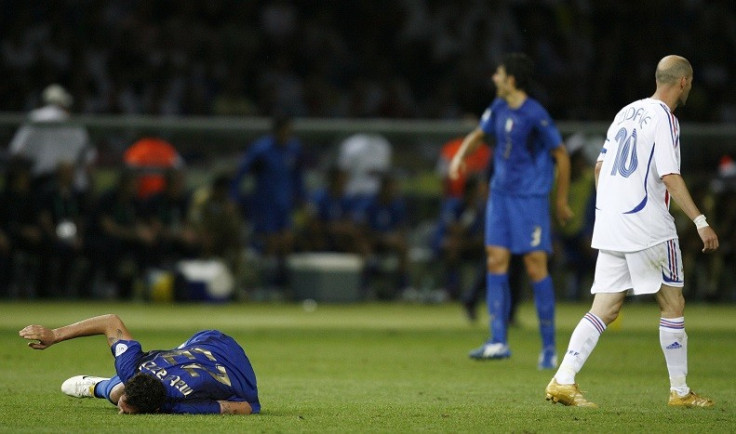 Zidane (walks away after headbutting Italy's Marco Materazzi during their World Cup 2006 final (Reuters)