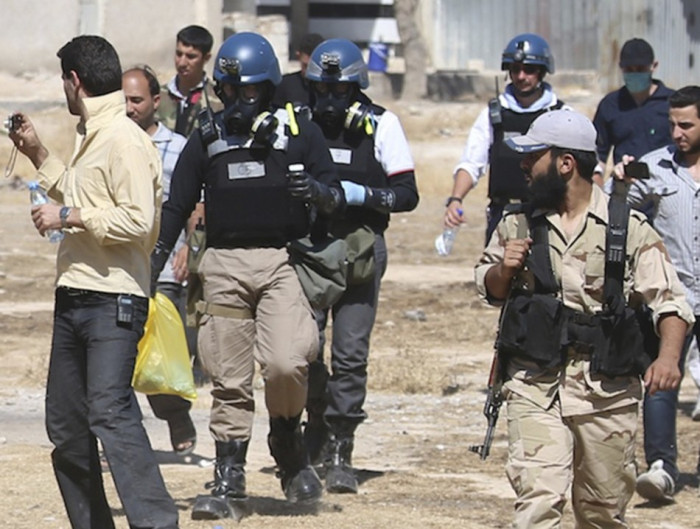 File photo of U.N. chemical weapons experts File photo of U.N. chemical weapons experts