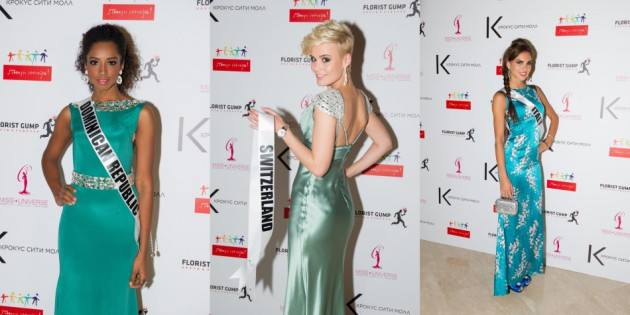 Shades of green and teal colour is evergreen in fashion. (Photo: MIss Universe Organization L.P., LLLP) Shades of green and teal colour is evergreen in fashion. (Photo: MIss Universe Organization L.P., LLLP)