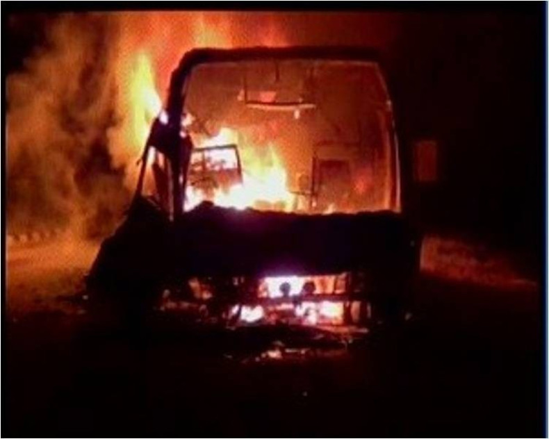 At least 45 killed as bus catches fire in Andhra Pradesh
