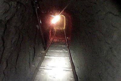The tunnel, complete with rail line, was described as a 'highly sophisticated' underground passageway (Reuters)
