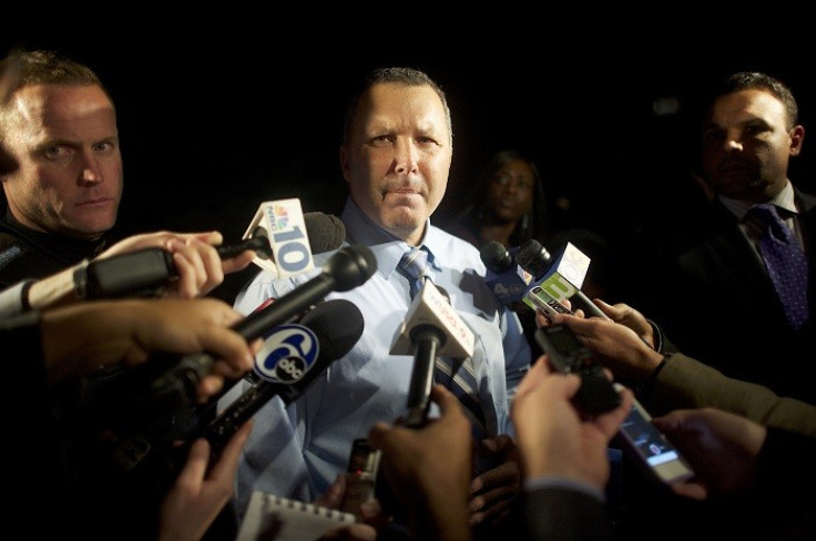 Pennsville Police Chief Allen Cummings speaks with the media (Picture: Reuters)