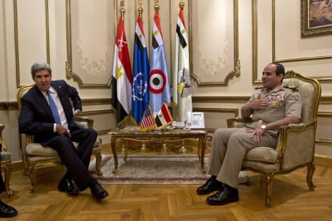 US Secretary of State John Kerry meets Egypt’s defence minister General Abdel Fattah el-Sisi on the first day of a Middle East tour.