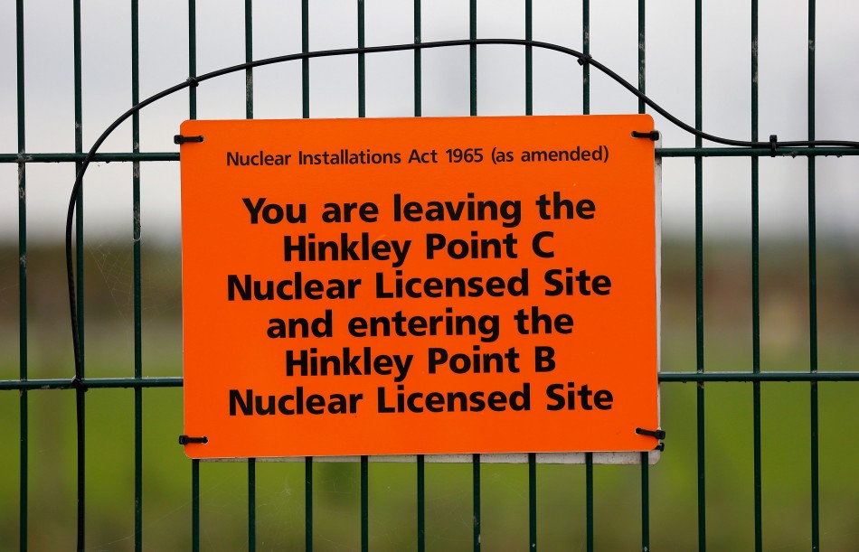 A sign marks the borders of the site where EDF Energy's Hinkley Point C nuclear power station will be constructed in Bridgwater, southwest England A sign marks the borders of the site where EDF Energy's Hinkley Point C nuclear power station will be constructed in Bridgwater, southwest England