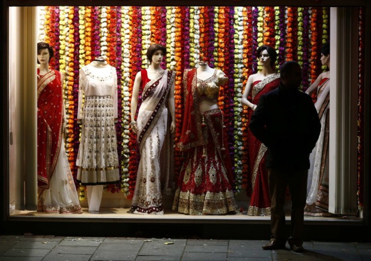 A shop selling saris during Diwali celebrations in Leicester. Diwali is also about wearing traditional dresses. (Photo: Reuters)