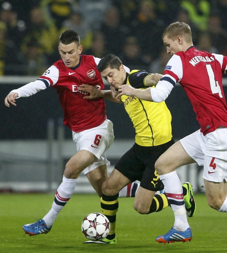 Koscielny Lewandowski Mertesacker Arsenal Dortmund