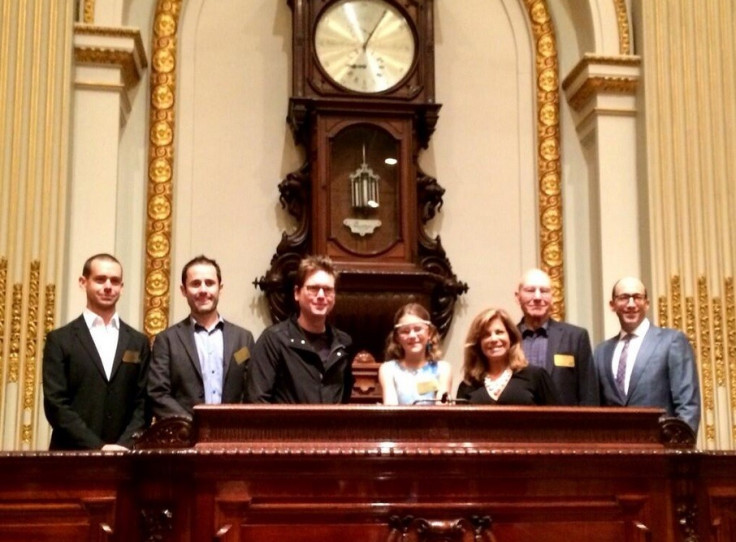 Sir Patrick Stewart ringing the opening bell at the NYSE for the Twitter IPO (Photo: Patrick Stewart Twitter)