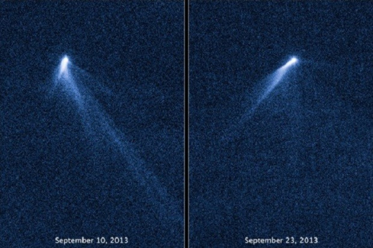 Asteroid P/2013 P5 with its multiple tails picture 13 days apart Credit: NASA, ESA, and D. Jewitt (UCLA)