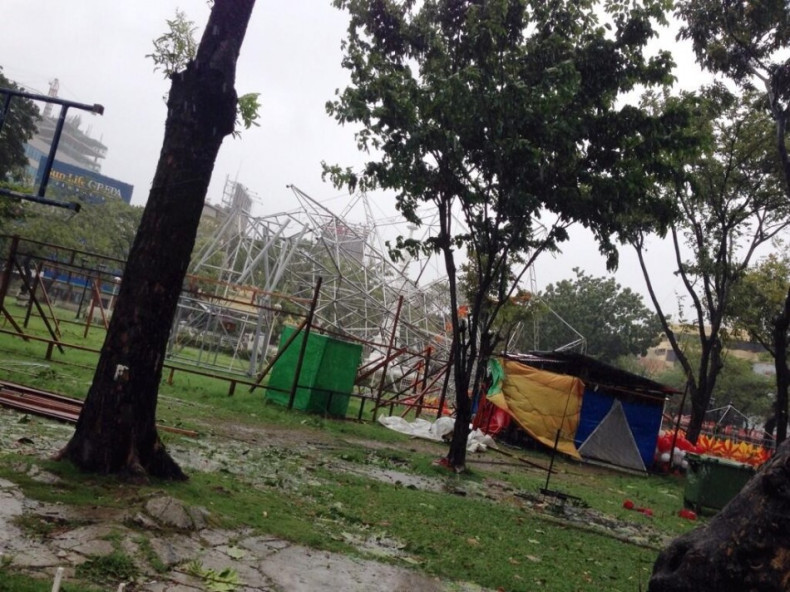 First images of Typhoon Yolanda landfall