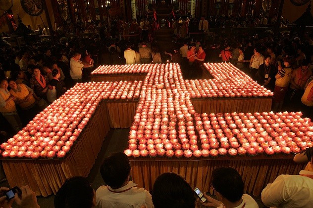 The Swastika is a hugely significant symbol in the Buddhism (Reuters)