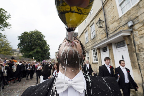 Oxford University student downing champagne could knock wealthy Arab's vision of institution as height of good taste PIC: Reuters