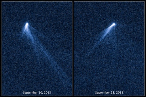 The asteroid, named P/2013 P5, was seen shooting matter from its surface by Hubble.