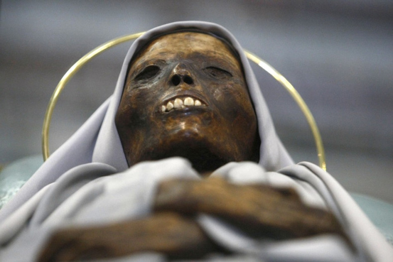 The mummified body of 13th century saint Rosa of Viterbo