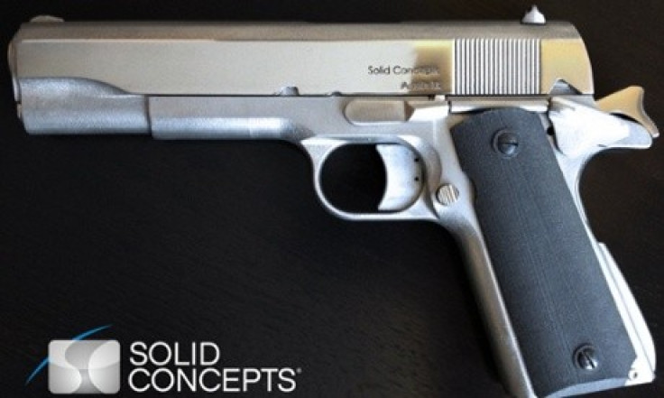 The Solid Concepts manufactured 3D printed metal pistol.