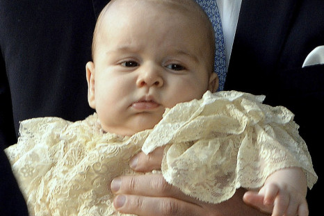 Prince George on the day of his christening at St James's Palace on October 23, 2013. George was born on 22 July. (Photo: REUTERS/John Stillwell)