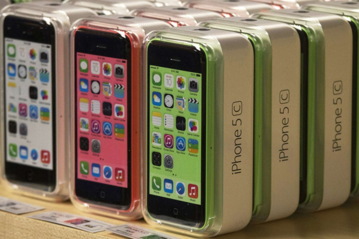 File of Apple iPhone 5C phones are pictured at the Apple retail store on Fifth Avenue in Manhattan, New York