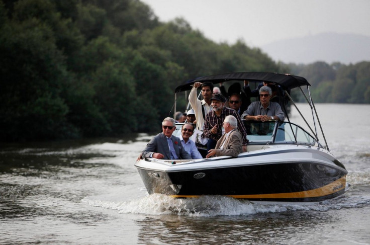 Prince Charles visits a mangrove conservation area in Mumba. (Photo: Reuters)