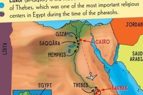 The location of Israel is replaced by Jordan in the map (Scholastic)