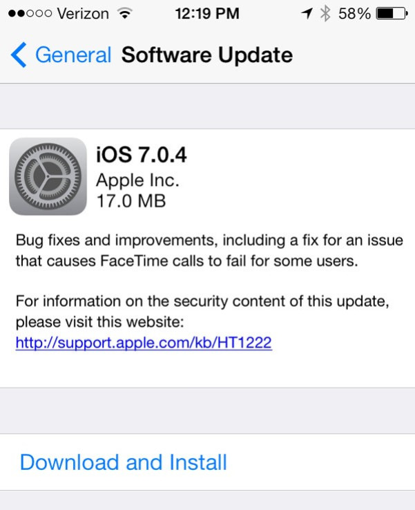 iOS 7.0.4 iOS 7.0.4