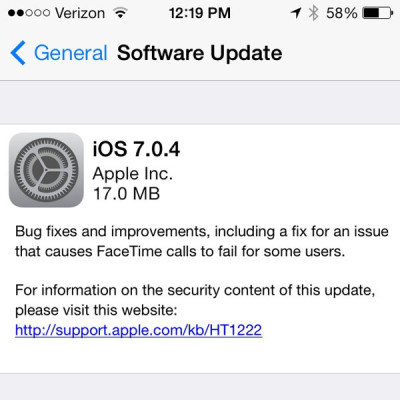 iOS 7.0.4