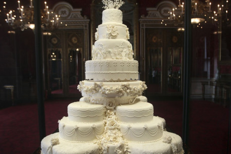 The part original part replica royal wedding cake of Prince William and Duchess of Cambridge put on display at Buckingham Palace in July 20, 2011. (Photo: Reuters)