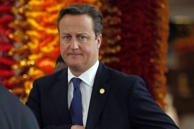 A pensive David Cameron in Colombo