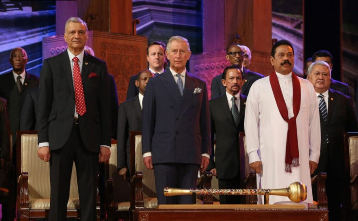 Commonwealth heads of states pose for an official group picture with Prince Charles and host Sri Lanka's President Rajapaksa during the CHOGM opening ceremony in Colombo. (Photo: Clarence House)