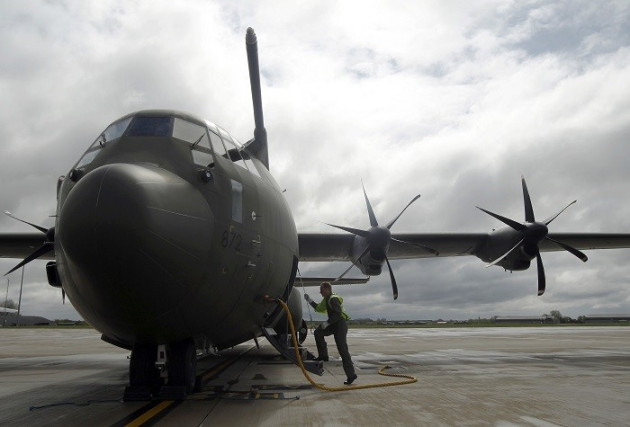 An RAF C-130 Hercules aircraft is being deployed by the UK government to ensure aid workers in the Philippines can reach remote areas in need of help. (Reuters) An RAF C-130 Hercules aircraft is being deployed by the UK government to ensure aid workers in the Philippines can reach remote areas in need of help. (Reuters)